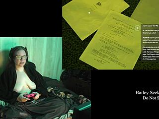 Curvy brunette bbw's fat tits and ass jiggle naked in game playthrough