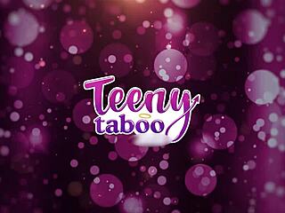 Aurora Anarchy licks stepdad's cock before doggystyle creampie on shaved pussy