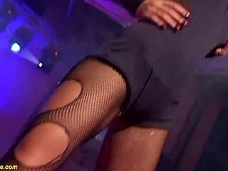 Wild Strapon Sex Rips Clothes Off Flexible Babe On Public Stage