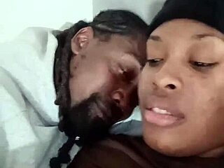 curvy ebony babe hairy pussy takes huge black cock bareback creampie