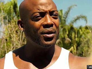 Bbc stretches my teen stepdaughter's tight pussy outdoors