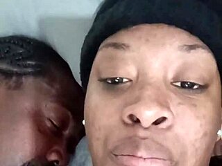 curvy ebony babe hairy pussy takes huge black cock bareback creampie