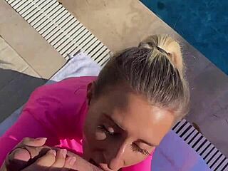 Huge Facial Cumshot Drowns Cute Blonde's Pretty Yoga Face!