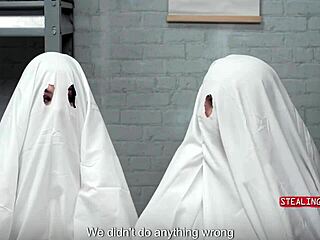 Slutty Halloween Teens Punished with Ripped Clothes and Hardcore