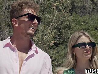 Whoa, anal obsessed redhead Dolly Dyson fingers ass then rides cock deep on Tushy debut