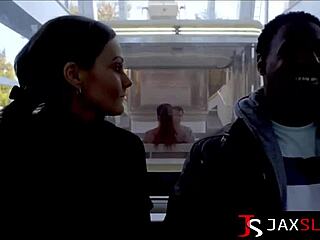 Brunette Tina Kay Rides Big Black Cock Doggystyle Teasing on Ferris Wheel