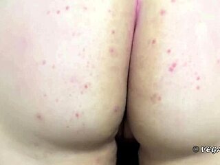 chubby bbw milf's massive ass spanked hard while huge pussy lips masturbated