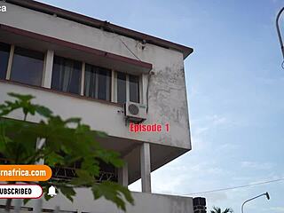 new ebony recruit with fat tits and big ass gives sloppy blowjob doggystyle