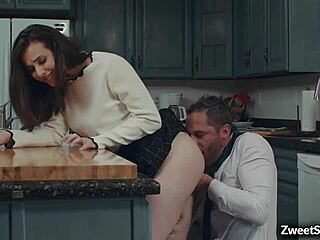 Flirty mistress casey calvert rides boss husband's cock doggystyle deep!