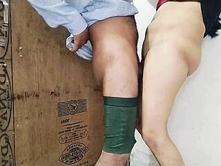 Desi Schoolgirl's First Time Hotel Fuck with Boyfriend's Big Cock Creampie