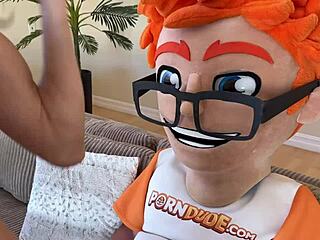 Brunette Bombshell Justine Jakobs Delivers Athletic Doggystyle Titty Fuck Ride