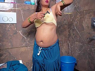 Chachi spots bhatija's throbbing dick, rides it with her massive ass