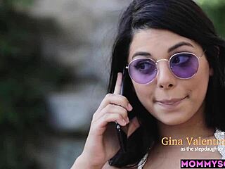 perfect ass latina teen gina valentina licks stepmom brandi love's big tits and wet milf pussy