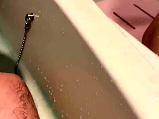 japanese wife slips into sexy bath showing off her cute breasts