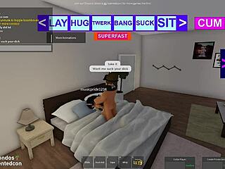 teen with big tits big ass and monster cock in best roblox sex action