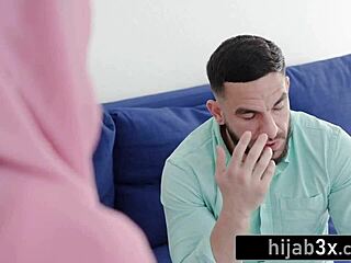 Young Muslim Beauty Seduces Teacher's Huge Cock With Small Tits