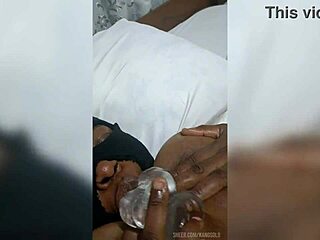 Master, watch your african bbw slave spread oiled ass for dildo fingering?