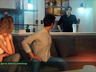 a milf wife and stepmother teases with her massive tits in teasing family close-up moments