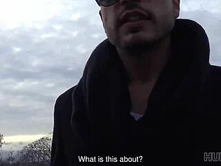 Angry boyfriend watches slutty gf suck stranger cock