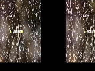 antonia sainz teases with pee play and toys her wet pussy in immersive vr