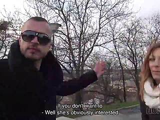 Angry boyfriend watches slutty gf suck stranger cock