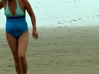 Beach Voyeur Catches Adrastra Shaving Bush for Tight Bikini Fit