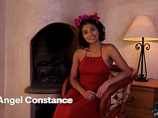 whoa, check out indian milf angel constance's killer curves stripping down 😍