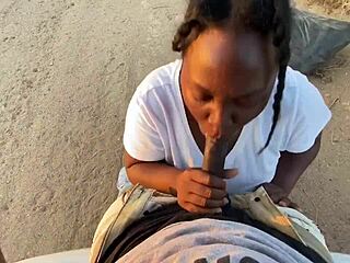 pulled over ebony fuck car doggystyle sloppy cumshot