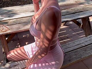 Ever wonder what Italian milf Artemisia does outdoors in Florida smoking? Her perfect tits body!