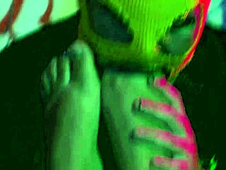 BBW Brunette Bound Sucks Huge Natural Tits Licks Tied Feet Deepthroat Gags!