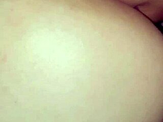 Chubby black housewife's hairy wet pussy lips get creampied after sloppy head and backshots.