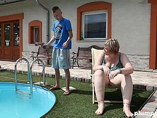 Pool Cleaning Duty Sparks Curvy Bbw's Kinky Submission