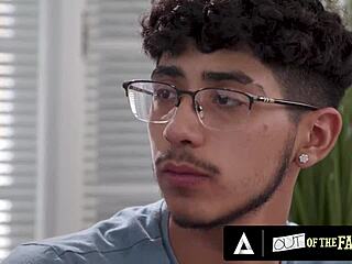 Busty stepmom Kenzie Taylor pounds teen stepson with intense titty fuck