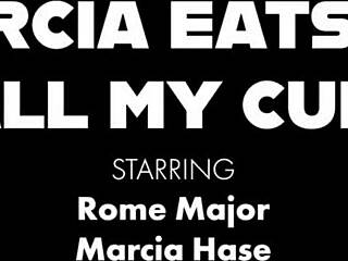 Cute petite Marcia Hase licks and rides Rome Major's big cock interracial style