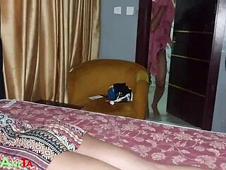 Chubby ebony teen neighbor sneaks in wet pussy fucked doggystyle by big black cock husband