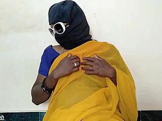 south indian aunt enjoys big banana in her special spot