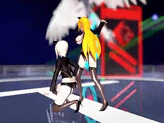 Killer Lady Nagiri Erina X Nagiri Alice In Black Sheer Lingerie Food Wars Hentai