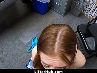 hot shoplifter teen does whatever perverted lp officer wants after caught stealing 😈🚔