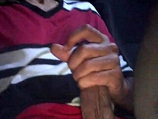 he jerks his cock quick in the market parking lot outdoor public amateur mature solo masturbation