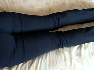 oh god full loads blasting my stepmom's big latina milf ass jeans up down cumshots in panties