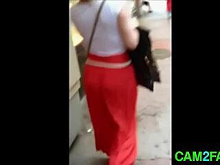 High definition close-up voyeur captures jiggling ass cheeks in every teasing sway and bounce