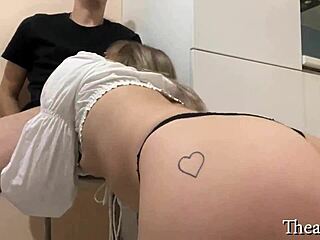 innocent 18yo blonde teen gags on huge cock first time with deepthroat cumshot