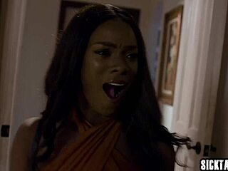 Black Lesbian Milf Ana Foxxx Pounds Big Ass Blonde Serene Siren with Dildo