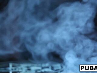 hot goth vampire dani plays with her big tits and pussy 😈🖤