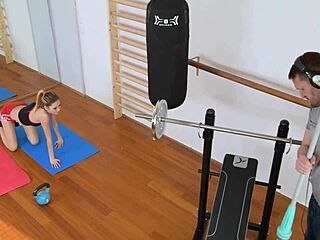 imagine rebecca volpetti's tight asshole stretched by monster cock in steamy gym quickie