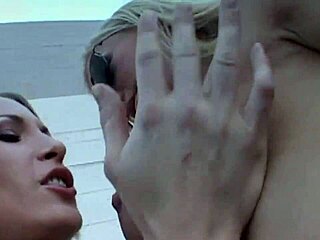 Slutty blondes dirty talk as guy drills holes?