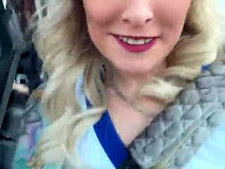 cheerleader swaps pom poms for party fun