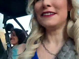 cheerleader swaps pom poms for party fun