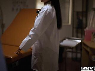 Latina Doctor Licks Petite Nurse's Wet Pussy And Sucks Her Tits In Hospital Seduction