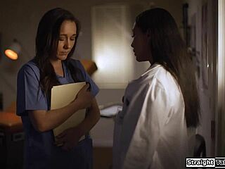 Latina Doctor Licks Petite Nurse's Wet Pussy And Sucks Her Tits In Hospital Seduction